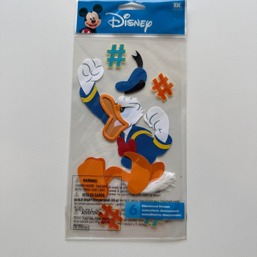 Disney Donald Duck Jolee's Boutique Dimensional Stickers EK Success DJJ002 6pc